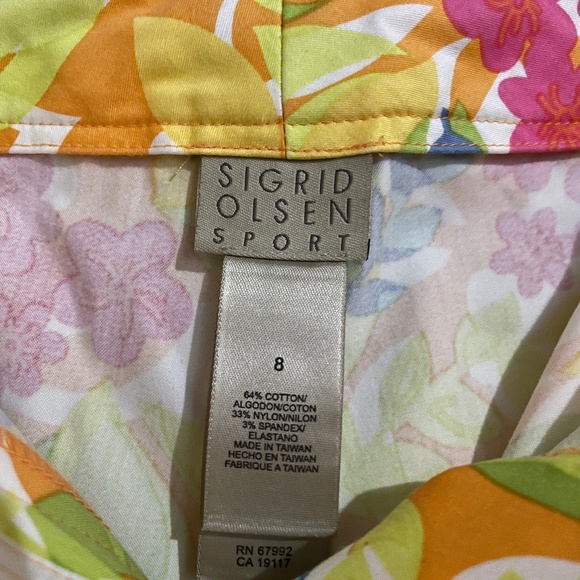 Sigrid Olsen Women’s Vibrant Multi Floral Print Athleisure Sports Pants Sz-8 - Picture 6 of 6